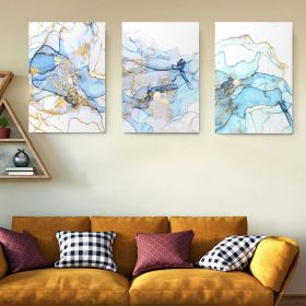 Set 3 tablouri canvas abstract imitatie marmura - Dimensiune multicanvas: 3 tablouri 40x60 cm