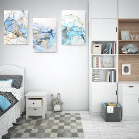 Set 3 tablouri canvas abstract imitatie marmura - Dimensiune multicanvas: 3 tablouri 40x60 cm