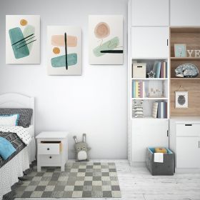 Set 3 tablouri Boho forme abstracte geometrice - Dimensiune multicanvas: 3 tablouri 60x90 cm