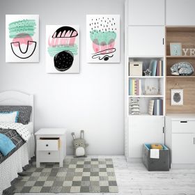 Set 3 tablouri Boho forme abstracte - Dimensiune multicanvas: 3 tablouri 50x70 cm