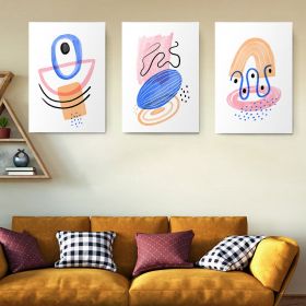 Set 3 tablouri Boho minimalism forme abstracte - Dimensiune multicanvas: 3 tablouri 40x60 cm