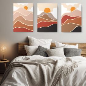 Set 3 tablouri Boho minimalism peisaje - Dimensiune multicanvas: 3 tablouri 80x120 cm