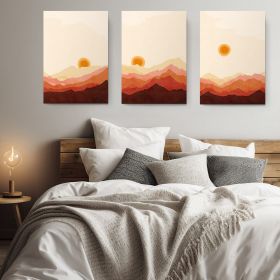 Set 3 tablouri Boho minimalism peisaje - Dimensiune multicanvas: 3 tablouri 30x45 cm