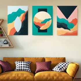 Set 3 tablouri Boho minimalism peisaje abstracte - Dimensiune multicanvas: 3 tablouri 30x45 cm