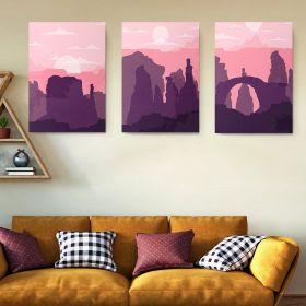 Set 3 tablouri Boho minimalism peisaje munte - Dimensiune multicanvas: 3 tablouri 30x45 cm