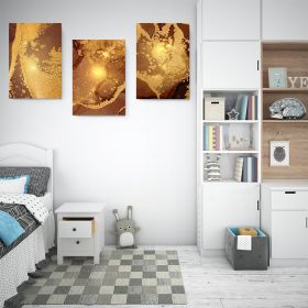 Set 3 tablouri canvas abstract imitatie marmura - Dimensiune multicanvas: 3 tablouri 80x120 cm