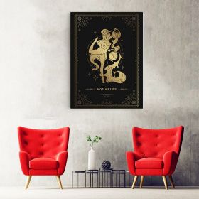 Tablou zodia varsator auriu - Material produs:: Poster pe hartie FARA RAMA, Dimensiunea:: 80x120 cm