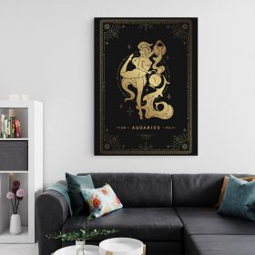 Tablou zodia varsator auriu - Material produs:: Poster pe hartie FARA RAMA, Dimensiunea:: 80x120 cm