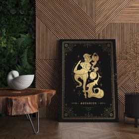 Tablou zodia varsator auriu - Material produs:: Poster pe hartie FARA RAMA, Dimensiunea:: 80x120 cm