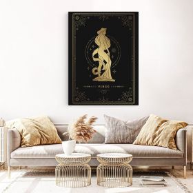 Tablou zodia fecioara auriu - Material produs:: Poster pe hartie FARA RAMA, Dimensiunea:: 20x30 cm