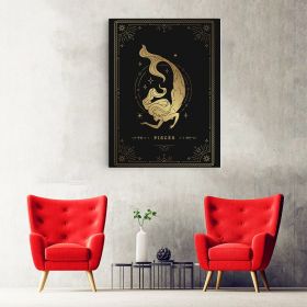 Tablou zodia pesti auriu - Material produs:: Tablou canvas pe panza CU RAMA, Dimensiunea:: 40x60 cm