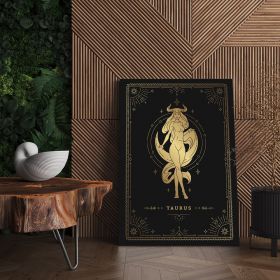 Tablou zodia taur auriu - Material produs:: Tablou canvas pe panza CU RAMA, Dimensiunea:: 60x80 cm