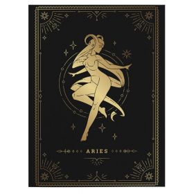 Tablou zodia berbec auriu - Material produs:: Tablou canvas pe panza CU RAMA, Dimensiunea:: 50x70 cm