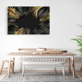 Frunze aurii tropicale tablou - Material produs:: Poster pe hartie FARA RAMA, Dimensiunea:: 30x40 cm