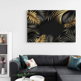 Frunze aurii tropicale tablou - Material produs:: Poster pe hartie FARA RAMA, Dimensiunea:: 30x40 cm