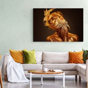 Machiaj auriu artistic tablou femeie - Material produs:: Poster pe hartie FARA RAMA, Dimensiunea:: 50x70 cm