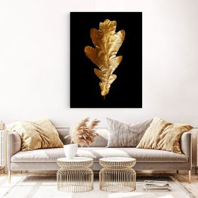 Frunza aurie de stejar tablou - Material produs:: Tablou canvas pe panza CU RAMA, Dimensiunea:: 40x60 cm