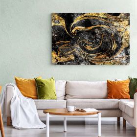 Tablou abstract auriu cu negru - Material produs:: Poster pe hartie FARA RAMA, Dimensiunea:: 30x40 cm