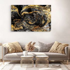 Tablou abstract auriu cu negru - Material produs:: Poster pe hartie FARA RAMA, Dimensiunea:: 30x40 cm