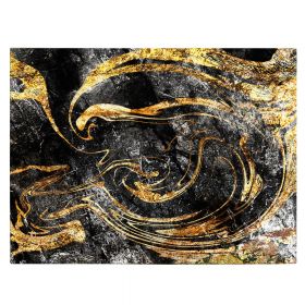Tablou abstract auriu cu negru - Material produs:: Poster pe hartie FARA RAMA, Dimensiunea:: 30x40 cm