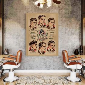Barber Shop Tablou Vintage - Material produs:: Poster pe hartie FARA RAMA, Dimensiunea:: 60x90 cm