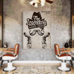 Barber Shop Tablou Vintage - Material produs:: Tablou canvas pe panza CU RAMA, Dimensiunea:: 40x60 cm