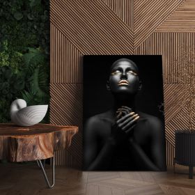 Machiaj auriu modern tablou femeie - Material produs:: Poster pe hartie FARA RAMA, Dimensiunea:: 60x90 cm