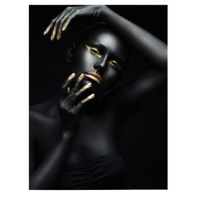 Machiaj auriu tablou modern portret - Material produs:: Poster pe hartie FARA RAMA, Dimensiunea:: 60x90 cm