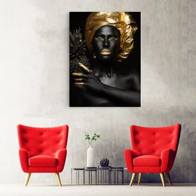 Machiaj auriu tablou femeie - Material produs:: Poster pe hartie FARA RAMA, Dimensiunea:: 80x120 cm