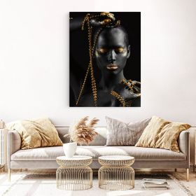 Machiaj auriu creativ tablou femeie - Material produs:: Poster pe hartie FARA RAMA, Dimensiunea:: 20x30 cm