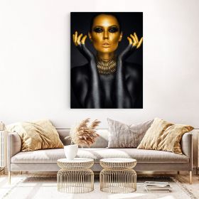 Machiaj auriu artistic tablou portret - Material produs:: Poster pe hartie FARA RAMA, Dimensiunea:: 50x70 cm