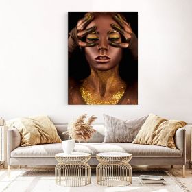 Machiaj auriu creativ tablou portret - Material produs:: Poster pe hartie FARA RAMA, Dimensiunea:: 40x60 cm