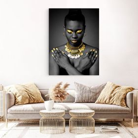 Machiaj auriu tablou modern femeie - Material produs:: Poster pe hartie FARA RAMA, Dimensiunea:: 50x70 cm