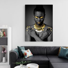 Machiaj auriu tablou modern femeie - Material produs:: Poster pe hartie FARA RAMA, Dimensiunea:: 50x70 cm