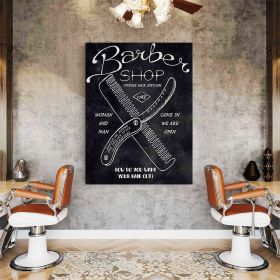 Barber Shop Tablou Haircut - Material produs:: Tablou canvas pe panza CU RAMA, Dimensiunea:: 40x60 cm