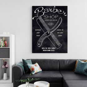 Barber Shop Tablou Haircut - Material produs:: Tablou canvas pe panza CU RAMA, Dimensiunea:: 60x80 cm