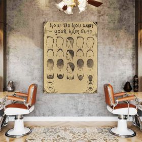 Barber Shop Tablou Haircut - Material produs:: Tablou canvas pe panza CU RAMA, Dimensiunea:: 70x100 cm
