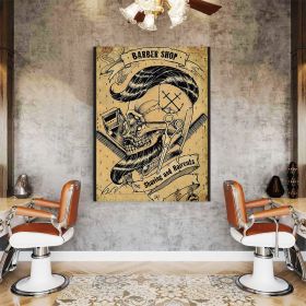 Barber Shop Tablou Vintage - Material produs:: Tablou canvas pe panza CU RAMA, Dimensiunea:: 30x40 cm