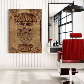 Barber Shop Tablou Vintage - Material produs:: Tablou canvas pe panza CU RAMA, Dimensiunea:: 80x120 cm