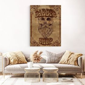 Barber Shop Tablou Vintage - Material produs:: Tablou canvas pe panza CU RAMA, Dimensiunea:: 50x70 cm