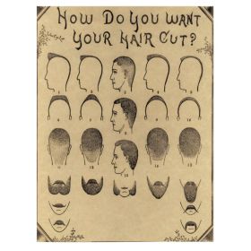 Barber Shop Tablou Haircut - Material produs:: Tablou canvas pe panza CU RAMA, Dimensiunea:: 60x80 cm