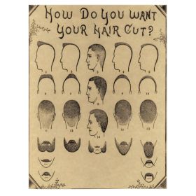 Barber Shop Tablou Haircut - Material produs:: Tablou canvas pe panza CU RAMA, Dimensiunea:: 70x100 cm