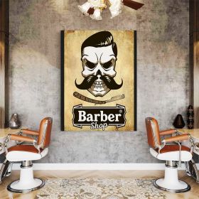 Barber Shop Tablou Craniu Vintage - Material produs:: Poster pe hartie FARA RAMA, Dimensiunea:: 30x40 cm