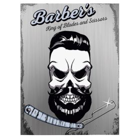 Barber Shop Tablou Craniu Vintage - Material produs:: Poster pe hartie FARA RAMA, Dimensiunea:: 60x80 cm