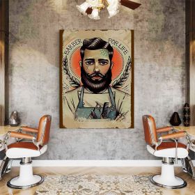 Barber Shop Tablou Barber for life vintage - Material produs:: Poster pe hartie FARA RAMA, Dimensiunea:: 50x70 cm