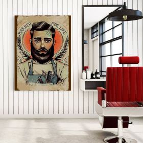 Barber Shop Tablou Barber for life vintage - Material produs:: Poster pe hartie FARA RAMA, Dimensiunea:: 50x70 cm