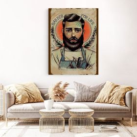Barber Shop Tablou Barber for life vintage - Material produs:: Poster pe hartie FARA RAMA, Dimensiunea:: 50x70 cm