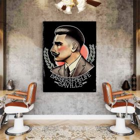 Barber Shop Tablou Barber for life vintage - Material produs:: Tablou canvas pe panza CU RAMA, Dimensiunea:: 60x90 cm