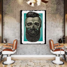 Barber Shop Tablou Craniu Vintage - Material produs:: Poster pe hartie FARA RAMA, Dimensiunea:: 30x40 cm