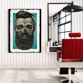 Barber Shop Tablou Craniu Vintage - Material produs:: Poster pe hartie FARA RAMA, Dimensiunea:: 30x40 cm
